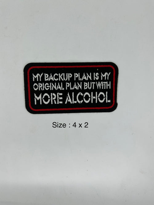 Backup plan more alcohol patch 4x2 inch